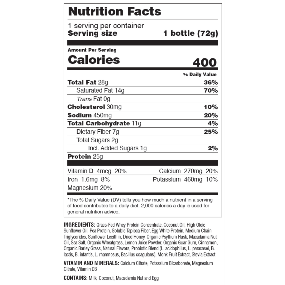 Image showcasing Ample Original: Low-carb Meal Shake - Ample Foods